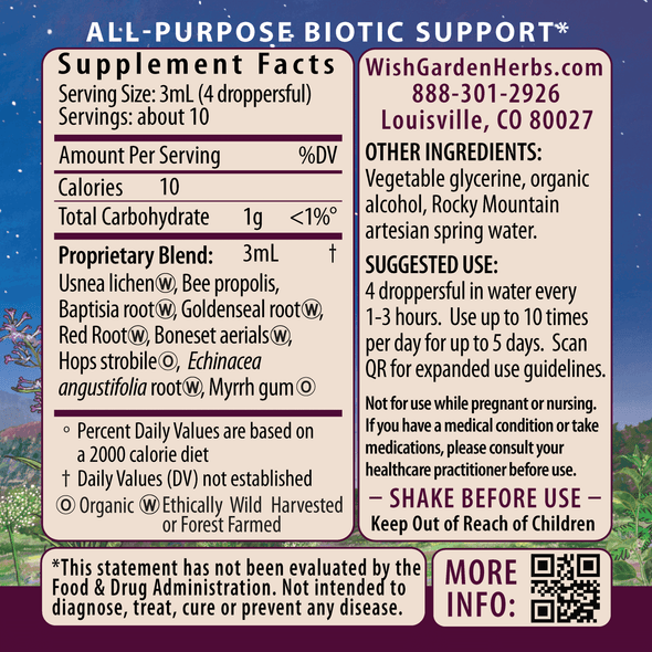 Kick-Ass Biotic Immune Force Ingredients & Supplement Facts