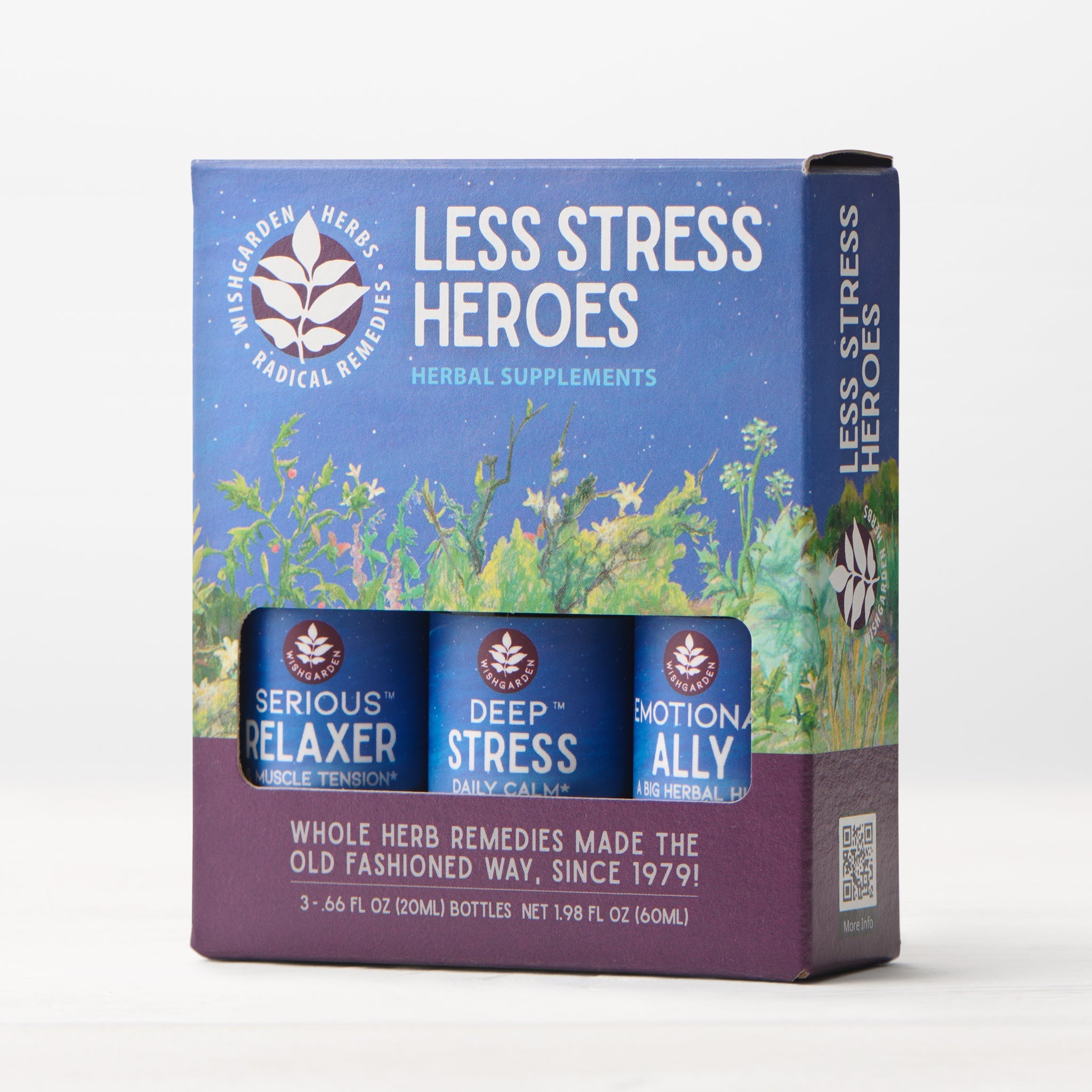 Less Stress Heroes 3-Pack Herbal Stress Travel Kit | WishGarden Herbs