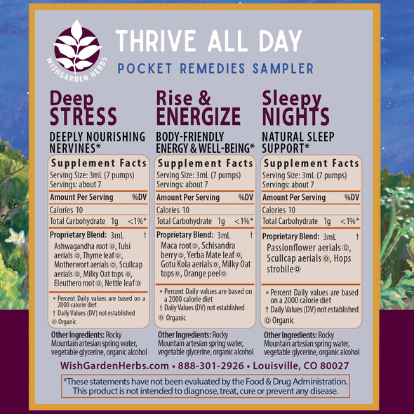 Thrive All Day 3-Pack Ingredients & Supplement Facts
