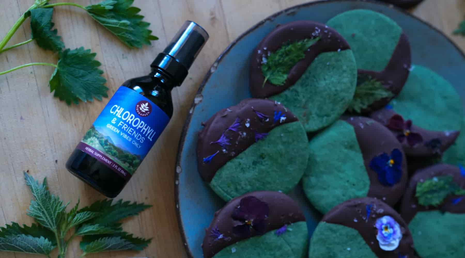 Chocolate-Dipped Spring Shortbread With Chlorophyll & Friends!
