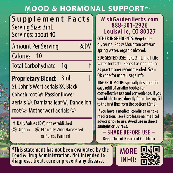 Postpartum Emotional Baby Blues ingredients panel