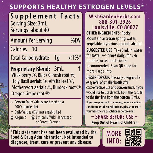Cycle Vitality 1 Follicular Phase ingredients panel