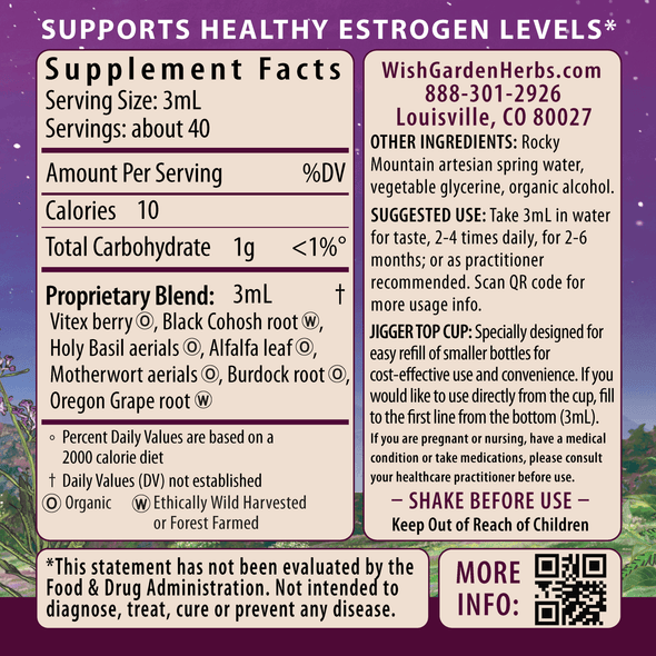 Cycle Vitality 1 Follicular Phase - Estrogen Support Ingredients & Supplement Facts