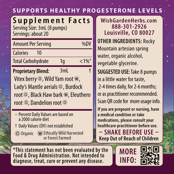 Cycle Vitality 2 Luteal Phase ingredients panel