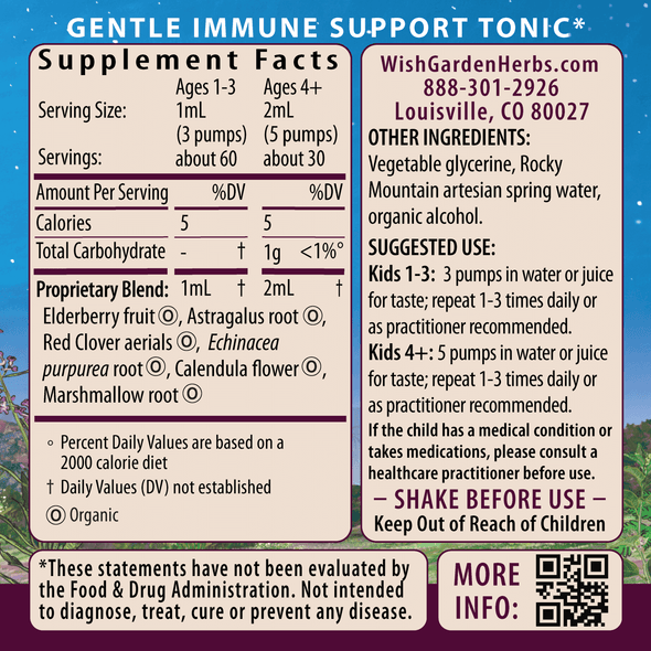 Daily Immune Builder For Kids ingredients panel