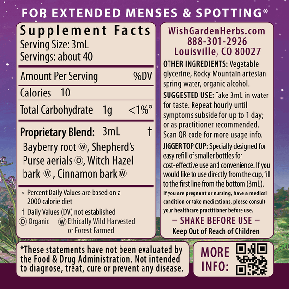 Flow Stopper Lingering Cycle ingredients panel