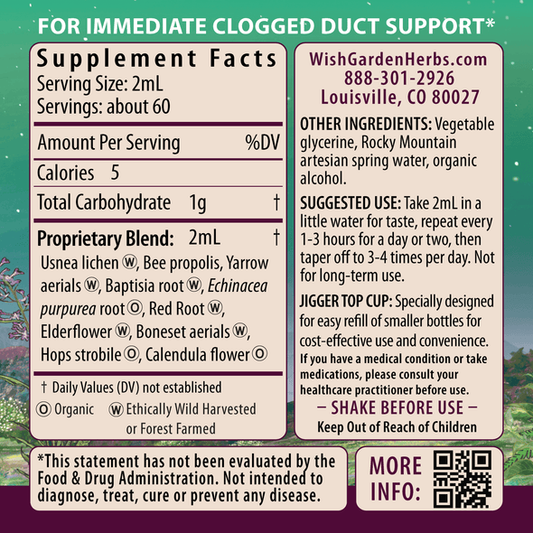 Happy Ducts Free the Flow ingredients panel