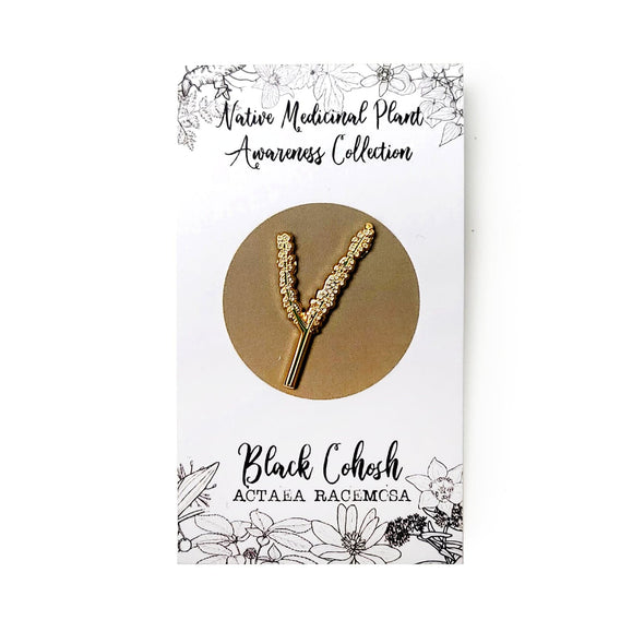 Black Cohosh Enamel Pin - Front
