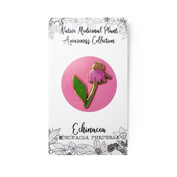 Echinacea Enamel Pin - Front