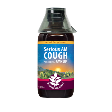 Serious AM Cough Soothing Syrup 4oz Jigger Bottle