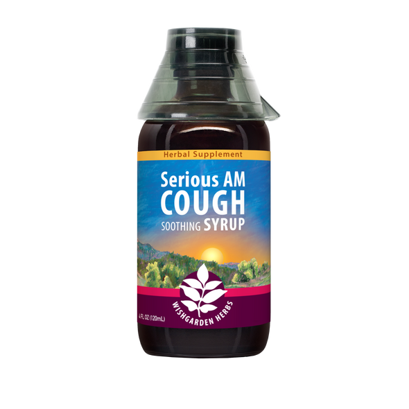 Serious AM Cough Soothing Syrup 4oz Jigger Bottle