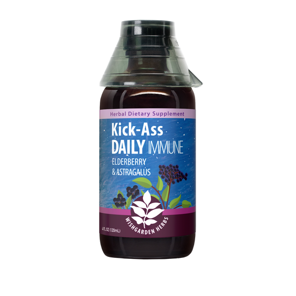 Kick-Ass Daily Immune With Elderberry & Astragalus 4oz Jigger Bottle