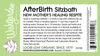 AfterBirth Sitzbath New Mother's Healing Respite ingredients panel