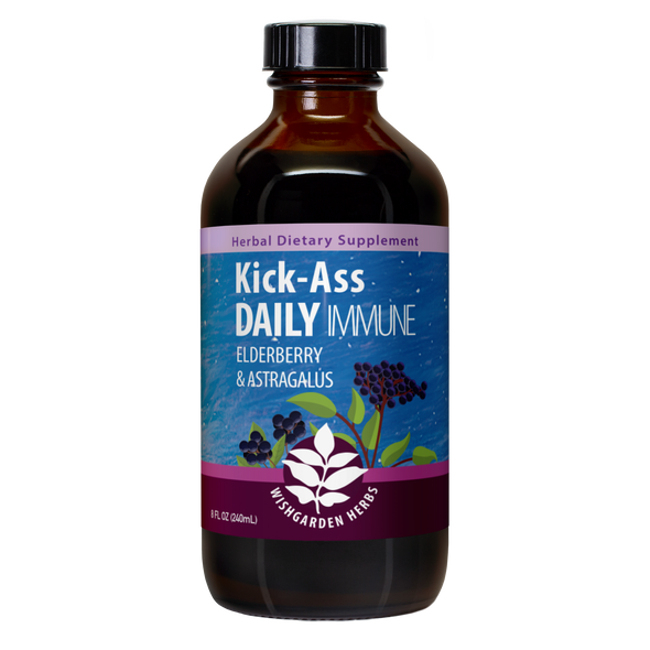 Kick-Ass Daily Immune With Elderberry & Astragalus 8oz Bottle Bottle